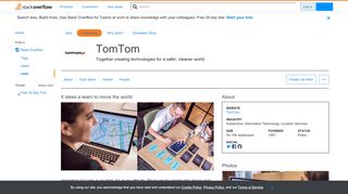 
                            13. Company Page: TomTom - Stack Overflow