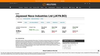 
                            12. Company Profile for Jayaswal Neco Industries Ltd - Reuters India