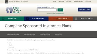 
                            10. Company Sponsored Insurance Plans - Sauk Valley Bank