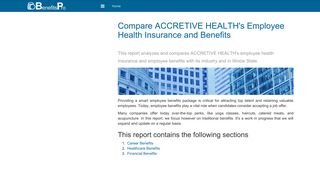 
                            11. Compare ACCRETIVE HEALTH's Employee Health Insurance and ...