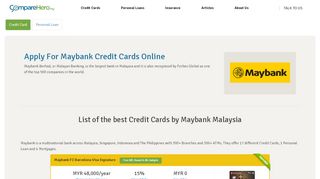 
                            12. Compare Best Maybank Credit Cards in Malaysia for 2019 ...