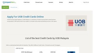 
                            8. Compare Best UOB Credit Cards in Malaysia for 2019 | CompareHero ...