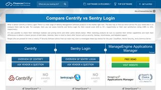 
                            8. Compare Centrify vs Sentry Login 2019 | FinancesOnline