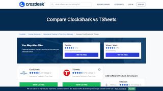 
                            13. Compare ClockShark vs TSheets | Crozdesk