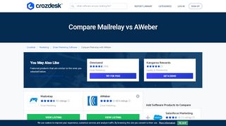 
                            5. Compare Mailrelay vs AWeber | Crozdesk