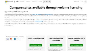 
                            7. Compare Microsoft Office Volume Licensing Suites