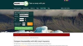 
                            7. Compare Our Cheap Travel Insurance With AIG - InsureandGo