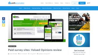 
                            8. Compare paid survey sites UK: Valued Opinions review