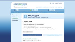 
                            11. Compare plans | Enroll HFS - Illinois Client Enrollment Services