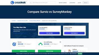 
                            6. Compare Survio vs SurveyMonkey | Crozdesk