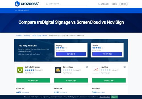 
                            9. Compare truDigital Signage vs NoviSign vs ScreenCloud | ...