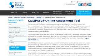 
                            13. Compass Online Assessment Tool - Speech Pathology Australia
