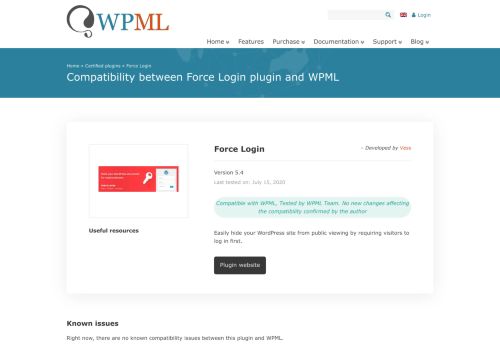 
                            6. Compatibility between Force Login plugin and WPML