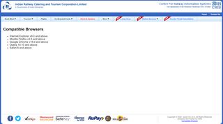 
                            4. Compatible Browser - IRCTC Next Generation eTicketing System