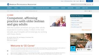 
                            1. Competent, affirming practice with older lesbian and gay adults