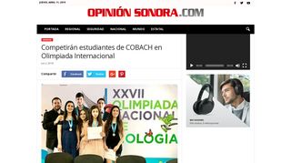 
                            11. Competirán estudiantes de COBACH en Olimpiada ... - Opinión Sonora