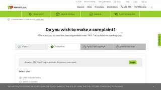 
                            4. Complaint – How can we help? | TAP Air Portugal