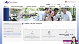 
                            8. Complaints and Reviews - Personal Data Protection Commission