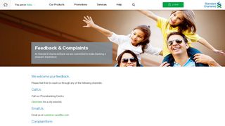 
                            9. Complaints – Standard Chartered India