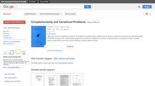 
                            11. Complementarity and Variational Problems: State of the Art