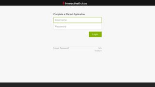 
                            5. Complete a Started Application - Interactive Brokers