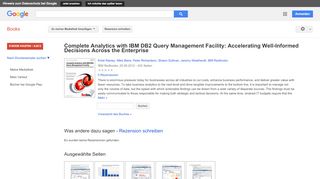 
                            11. Complete Analytics with IBM DB2 Query Management Facility: ...