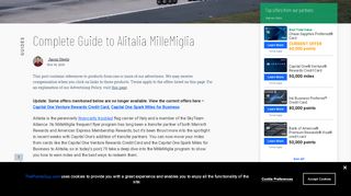 
                            12. Complete Guide to Alitalia MilleMiglia - The Points Guy