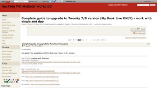 
                            13. Complete guide to upgrade to Twonky 7/8 version (My Book Live ONLY ...