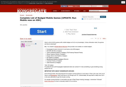 
                            11. Complete List of Badged Mobile Games [UPDATE: Run Mobile now on ...