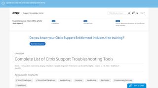 
                            13. Complete List of Citrix Support Troubleshooting Tools