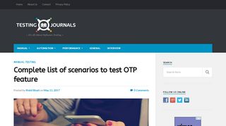 
                            4. Complete list of scenarios to test OTP feature | Testing Journals