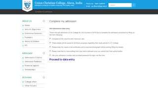 
                            7. Complete my admission | UC College Aluva