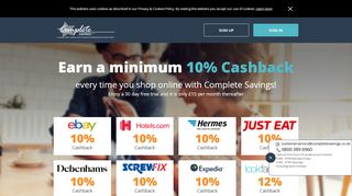 
                            7. Complete Savings - Get Cashback when you shop with us