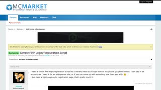 
                            3. Complete - Simple PHP Login/Registration Script | Minecraft Market