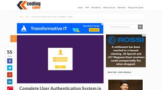 
                            3. Complete User Authentication System in CodeIgniter - 9 Steps