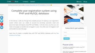 
                            9. Complete user registration system using PHP and MySQL ...