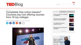 
                            4. Completely free online classes? Coursera.org now offering courses ...