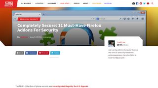 
                            6. Completely Secure: 11 Must-Have Firefox Addons For Security