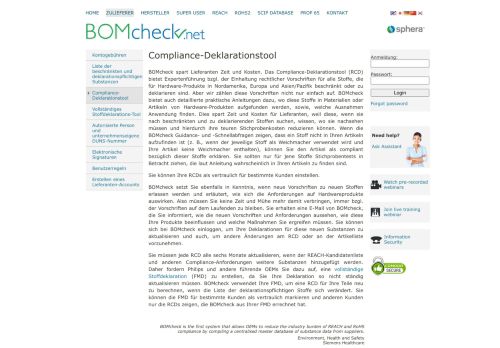 
                            6. Compliance-Deklarationstool | Lieferanten | BOMcheck.net