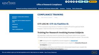 
                            7. Compliance Training | Office of Research Compliance | Kent State ...
