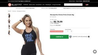 
                            12. Compre Macaquinho Fitness Preto Dream Big Online - BlastFit