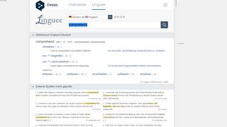 
                            12. comprehend - Deutsch-Übersetzung – Linguee Wörterbuch