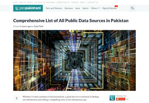 
                            13. Comprehensive List of All Public Data Sources in Pakistan