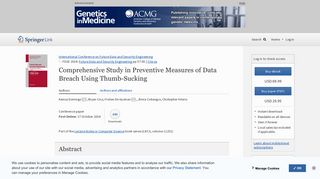 
                            12. Comprehensive Study in Preventive Measures of Data ... - SpringerLink