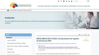 
                            6. Comprobante de registro de Directivas EPS - SEPS