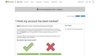 
                            1. Compromised Microsoft Account Help | Hacked ... - Xbox Support