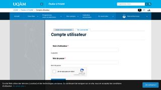 
                            7. Compte utilisateur | Étudier à l'UQAM