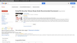 
                            8. CompTIA Security+ Deluxe Study Guide Recommended Courseware: Exam ... - Google Books-Ergebnisseite