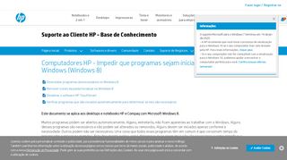 
                            10. Computadores HP - Impedir que programas sejam iniciados com o ...