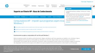 
                            9. Computadores HP - Impedir que programas sejam inicializados com o ...